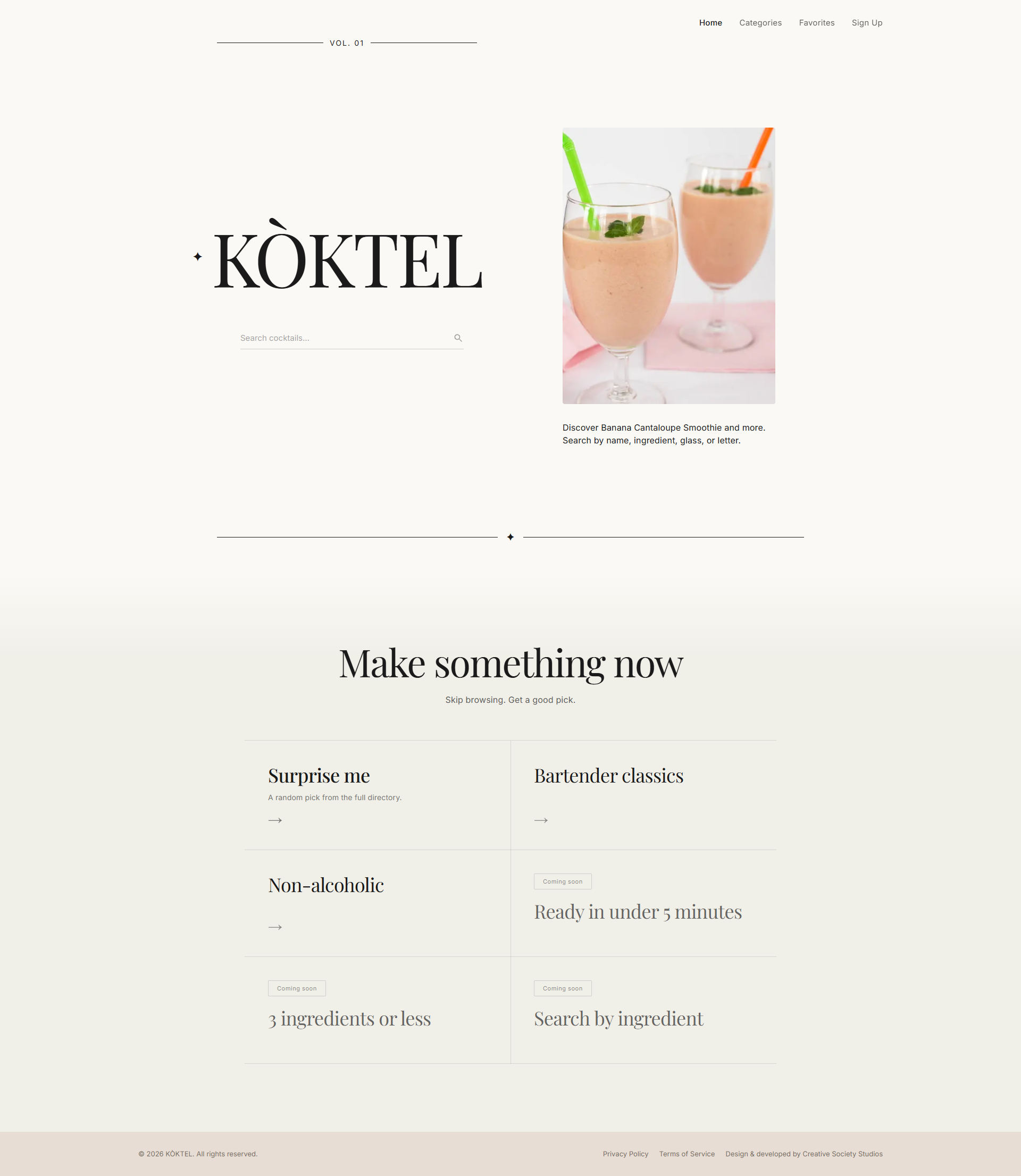 KÒKTEL Homepage